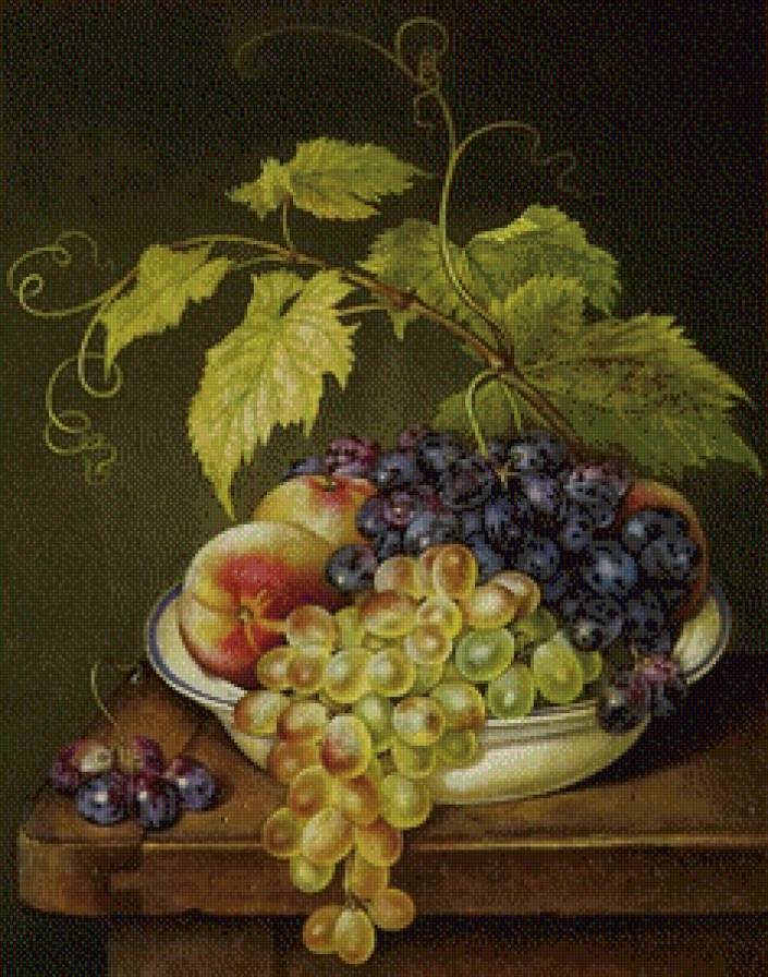 натюрморт с виноградом - предпросмотр