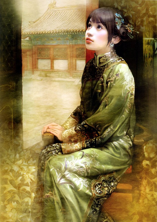 девушка - красота, китай - оригинал