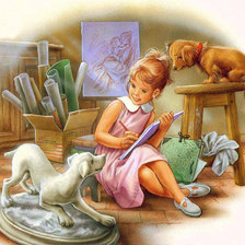 Схема вышивки «девочка»