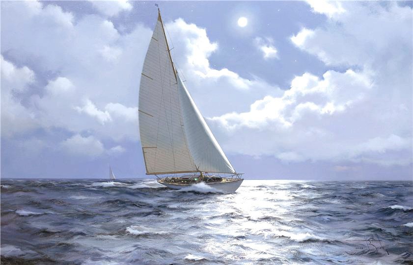 Парусник. - море, парусник - оригинал