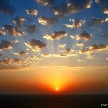 Схема вышивки «закат»