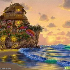 Схема вышивки «сказочный пейзаж»