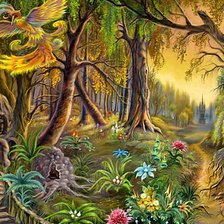 Схема вышивки «сказочный лес»