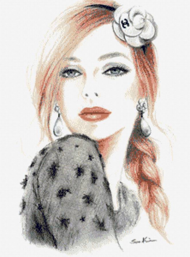 женский портрет - предпросмотр