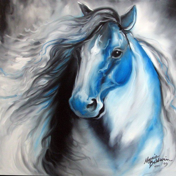Лошадь - символ, картина, лошадь, животное - оригинал