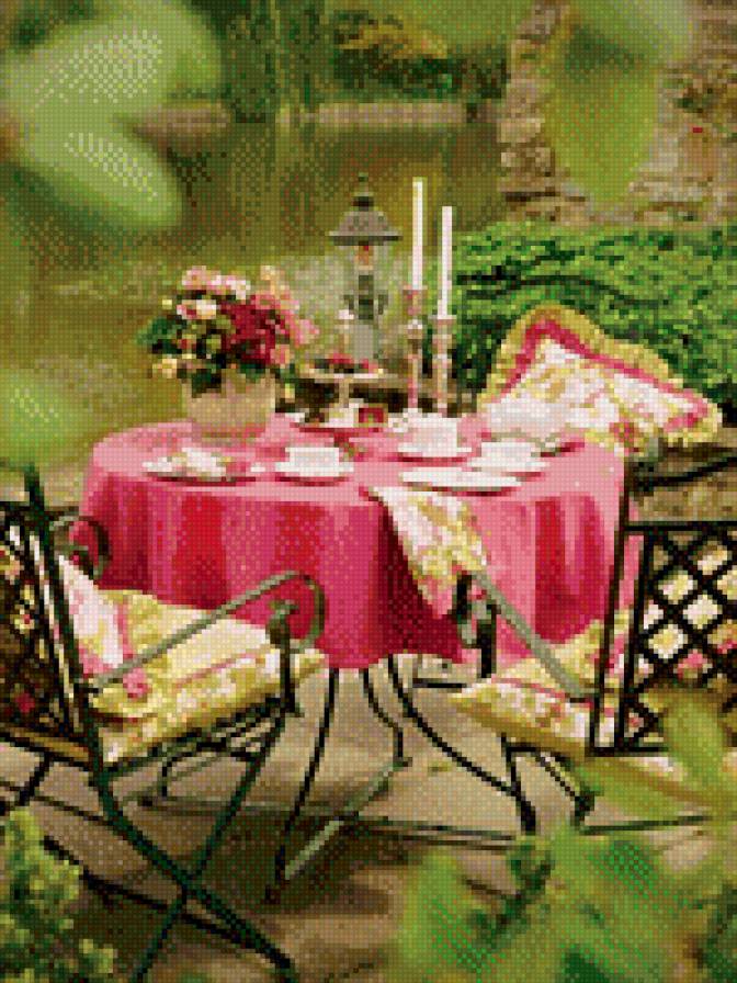 завтрак в саду - предпросмотр