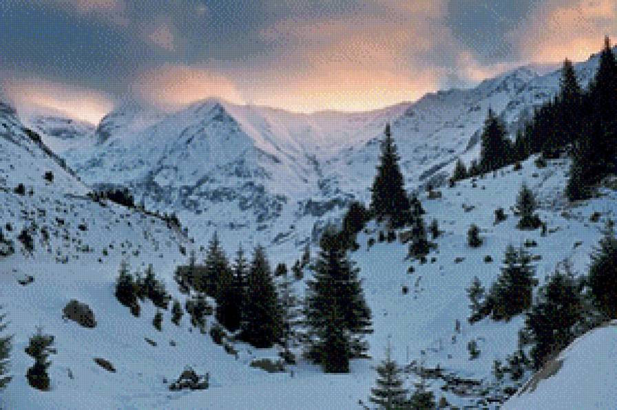 зимние горы - горы, зима - предпросмотр