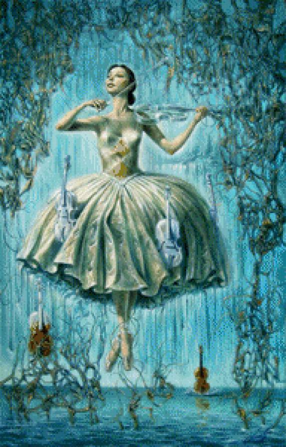 Танец с скрипкой - скрипка, девушка - предпросмотр