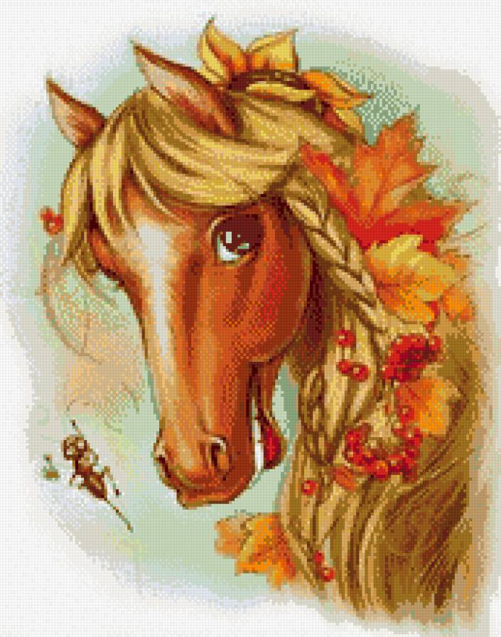 Символ наступающего года - новый год, лошадь - предпросмотр