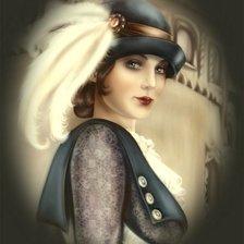 Схема вышивки «леди»