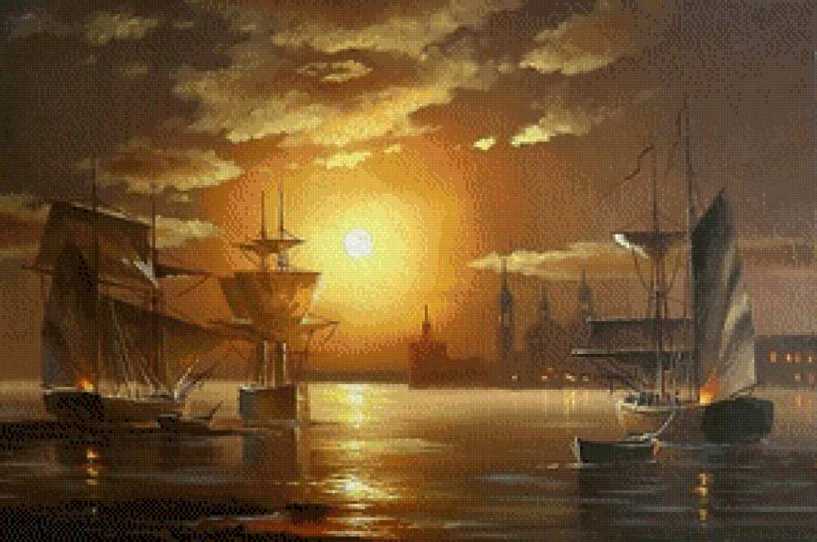 закат - море - предпросмотр