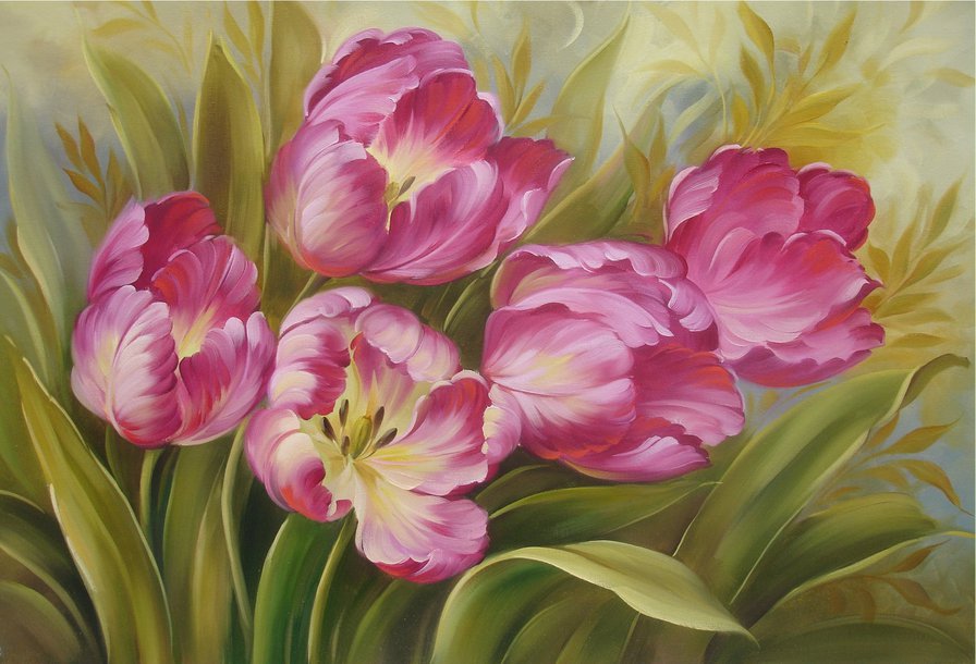 весенние цветы - розовые цветы, весенние цветы, тюльпан, тюльпаны - оригинал