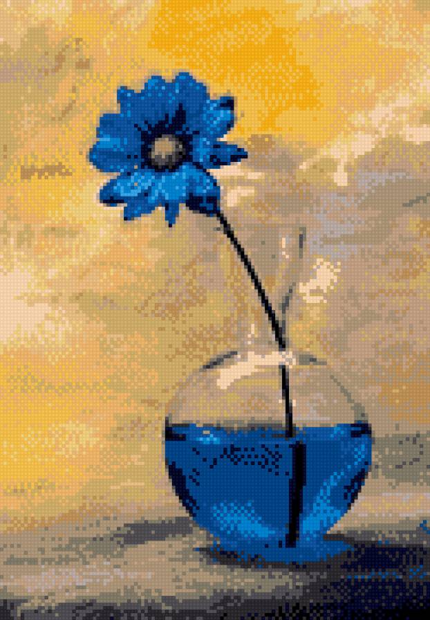 Синий цветок - синий, цветок, натюрморт - предпросмотр