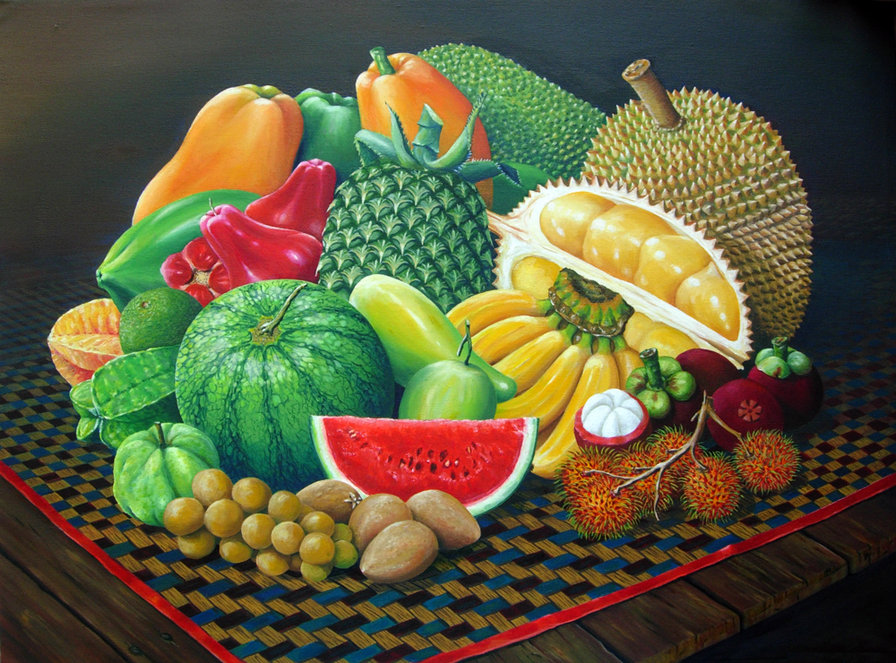 Экзотические фрукты - фрукты, натюрморт - оригинал