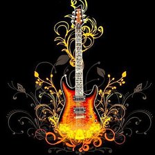 Оригинал схемы вышивки «гитара» (№536780)