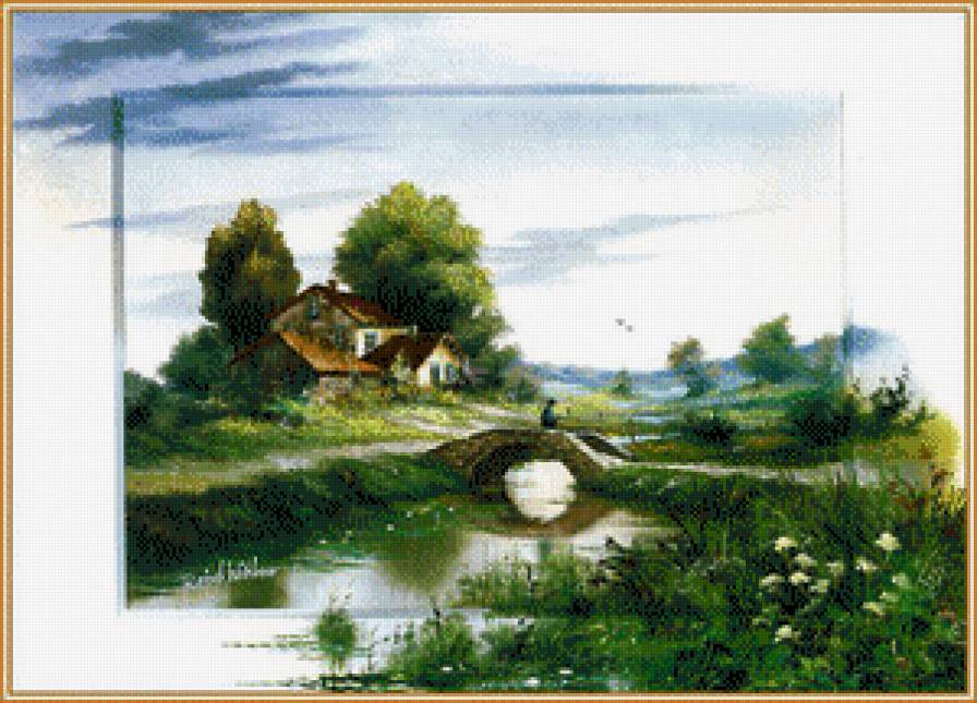 райское местечко - лето, картина, пейзаж - предпросмотр