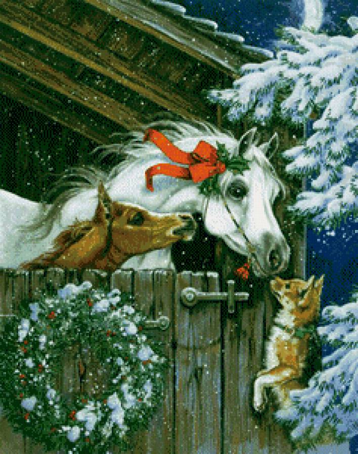 №536950 - животные, рождество, зима - предпросмотр