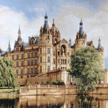 Схема вышивки «замок Шамбор»