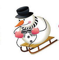 Снеговичок - снег, зима, игрушки - оригинал