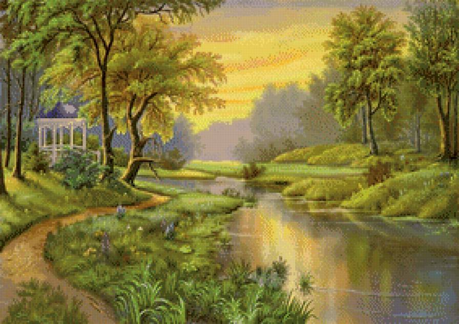 картина - природа, , речка - предпросмотр