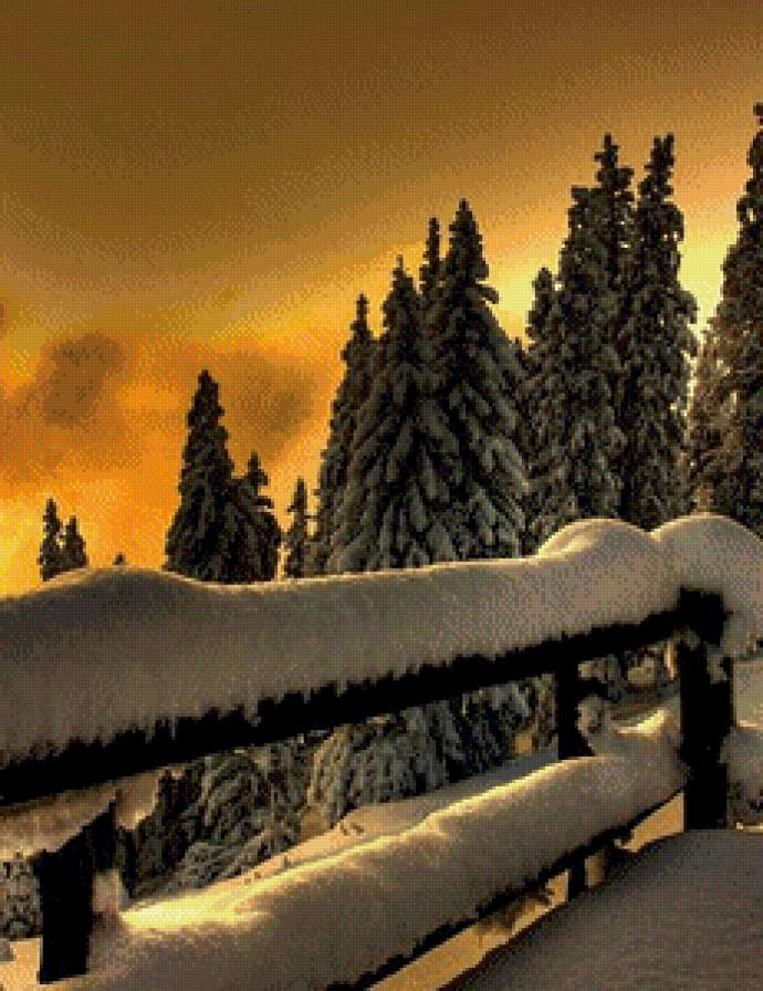 Зима - снег, елки, зима - предпросмотр