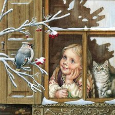 Схема вышивки «за окошком»