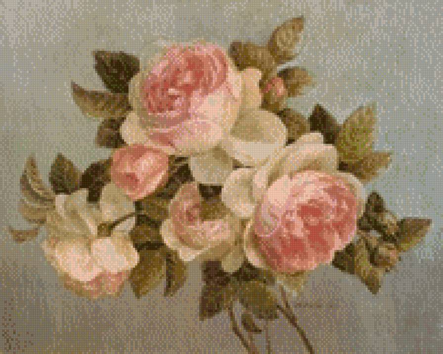 Винтажные розы - цветы - предпросмотр