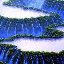 Оригинал схемы вышивки «Водопады Игуасу, Аргентина.» (№538046)