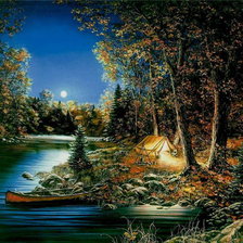 Схема вышивки «джуди гибсон 5 палатка на берегу»