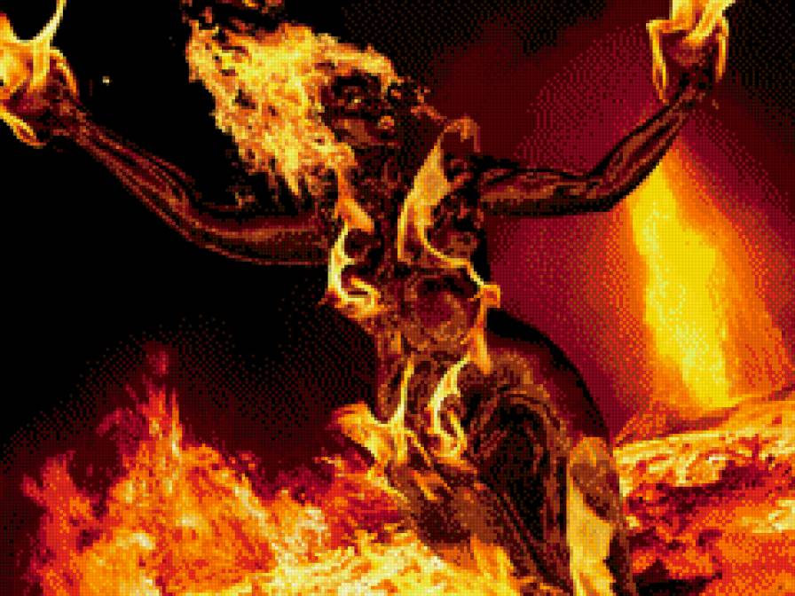 элементаль - огонь, девушка, стихия - предпросмотр