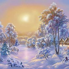 Схема вышивки «зима»