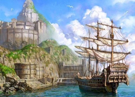 корабль в гавани - оригинал