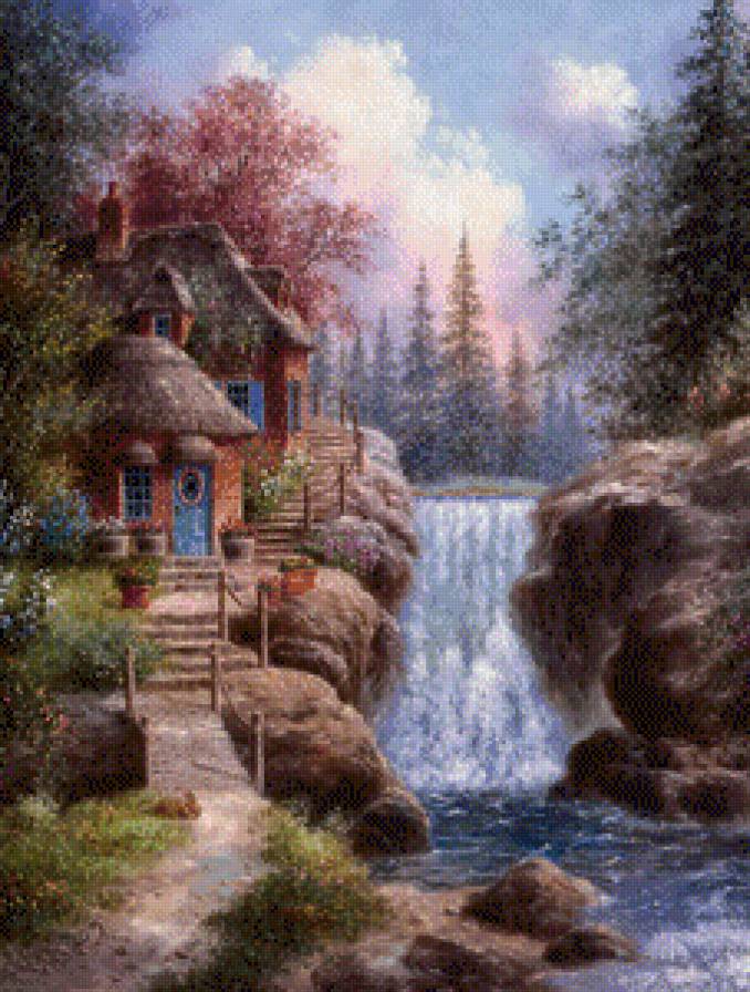 водопад - красота природы - предпросмотр