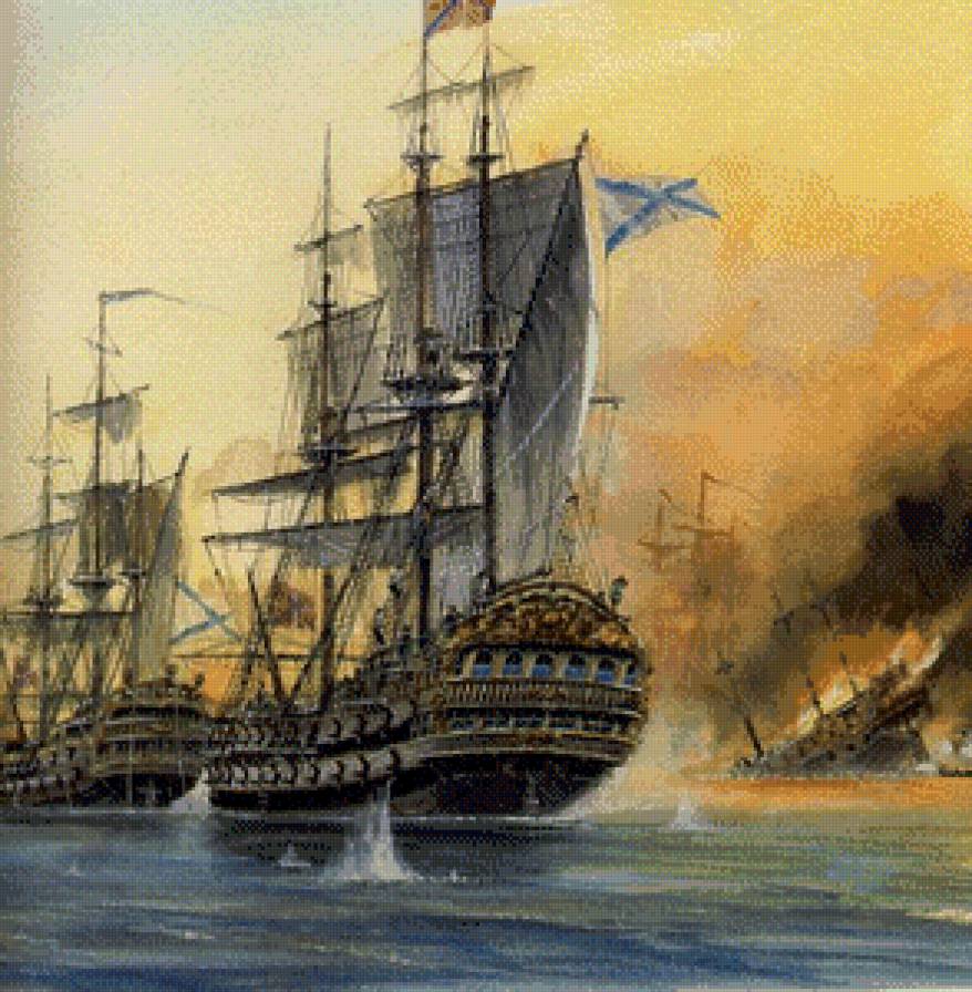 картина - корабли море - предпросмотр