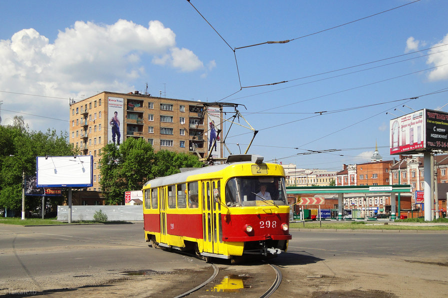 Трамвай на площади - курск, площадь, трамвай, транспорт, город, дорога - оригинал