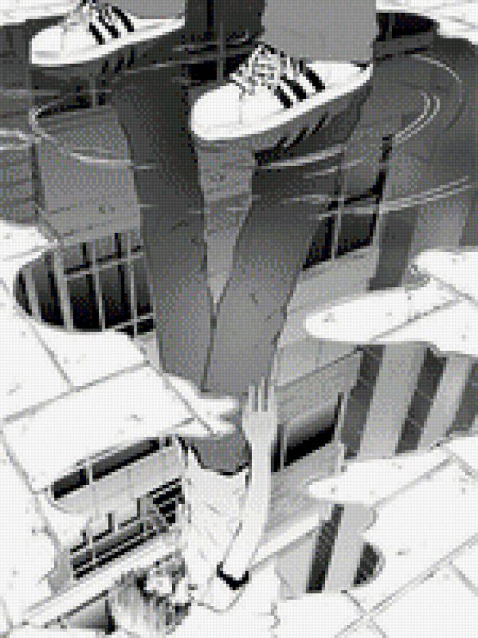 парень смотрит в лужу - отражения, парень - предпросмотр