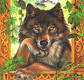 Сказочный волк - животные, сказка, волк - оригинал