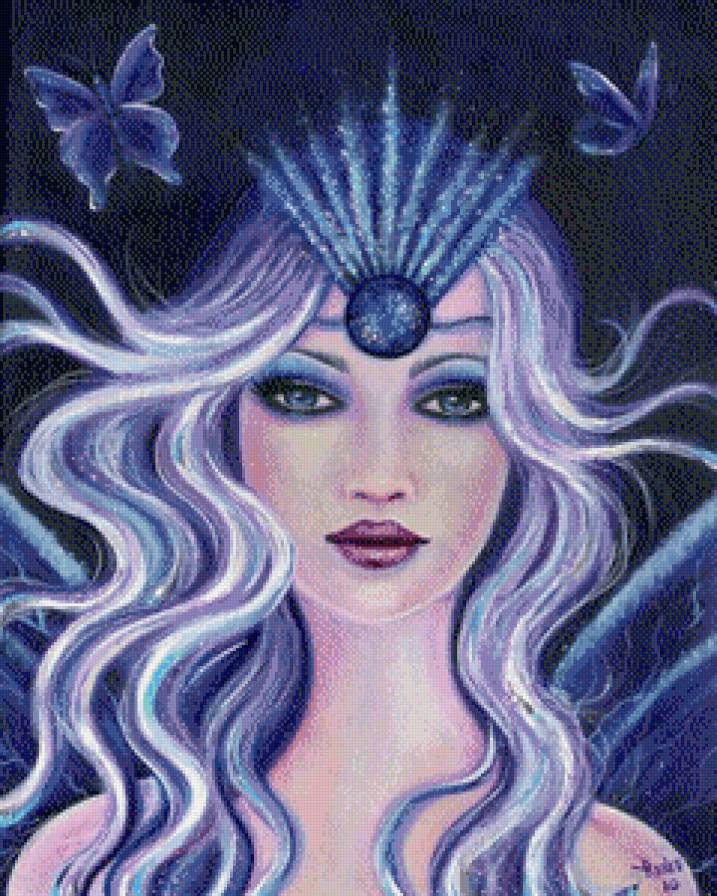 девушка фея - картина фэнтэзи - предпросмотр