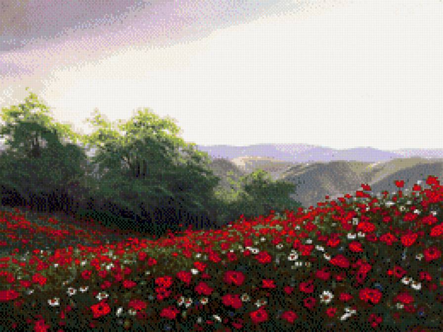 Egidio Antonaccio - pejzaz, ziwopis, drzewa, przyroda - предпросмотр