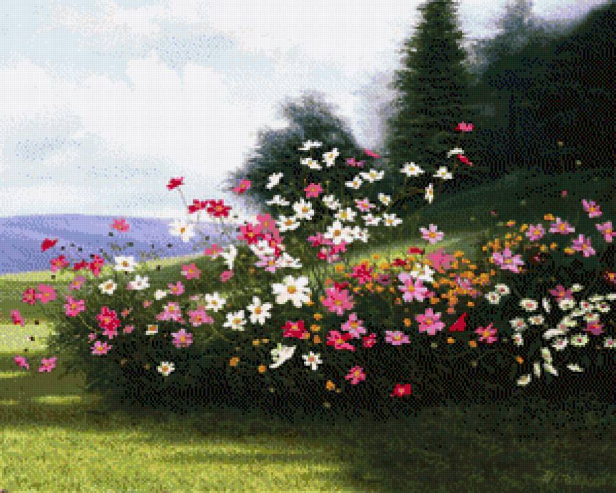 Egidio Antonaccio - kwiaty, pejzaz, ziwopis, laka - предпросмотр