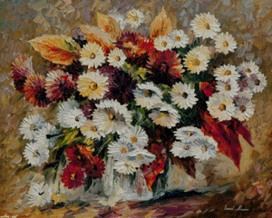 леонид Афремов мелодия красоты - цветы, картина, картины - предпросмотр