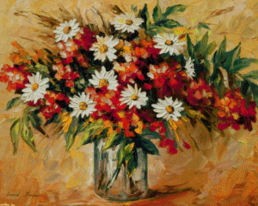 леонид Афремов полевые цветы - картины, цветы, картина - предпросмотр