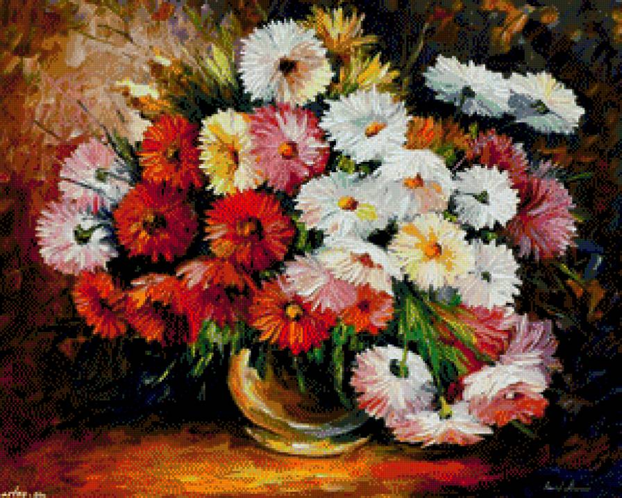 леонид Афремов магия цветов - картина, картины, цветы - предпросмотр