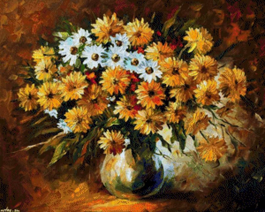 леонид Афремов красивый букет букет - картины, цветы, картина - предпросмотр