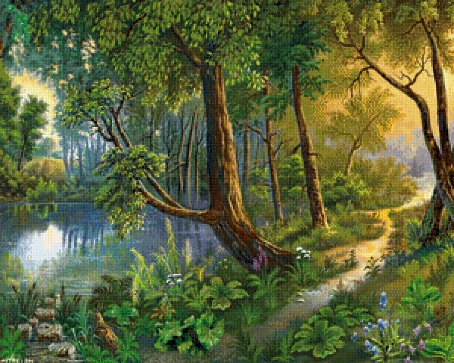 виктор цыганов лесная тропинка - картина, картины, пейзаж - предпросмотр