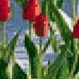 Предпросмотр схемы вышивки «тюльпаны на снегу» (№540165)