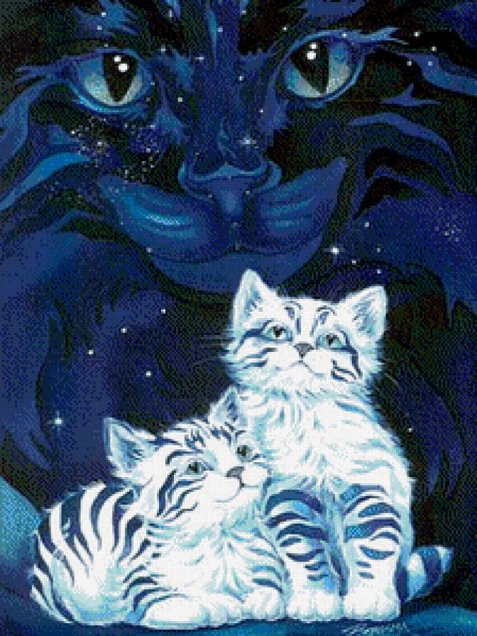 Полосатые котята - котята, звезды, глаза, животные, взгляд, кошки - предпросмотр