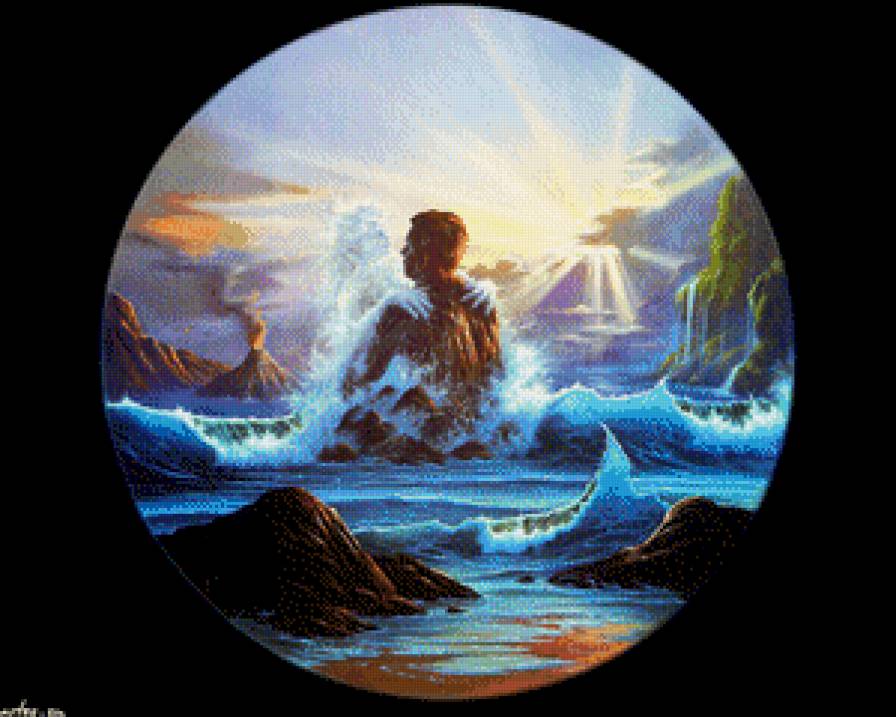 объятие природы - картины, картина, фэнтези - предпросмотр