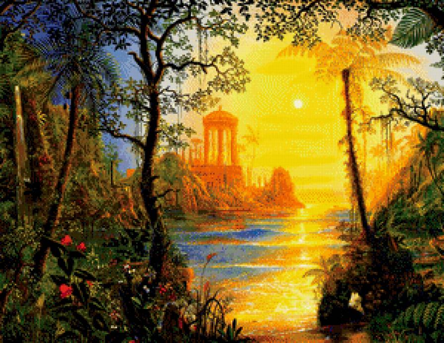 лето - экзотика, море, пейзаж, закат - предпросмотр