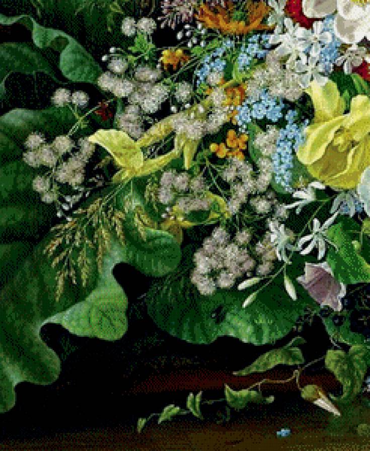 шикарный букет часть 3 - живопись, картина, лотос, вьюнок, цветы, полевые цветы, колокольчик - предпросмотр